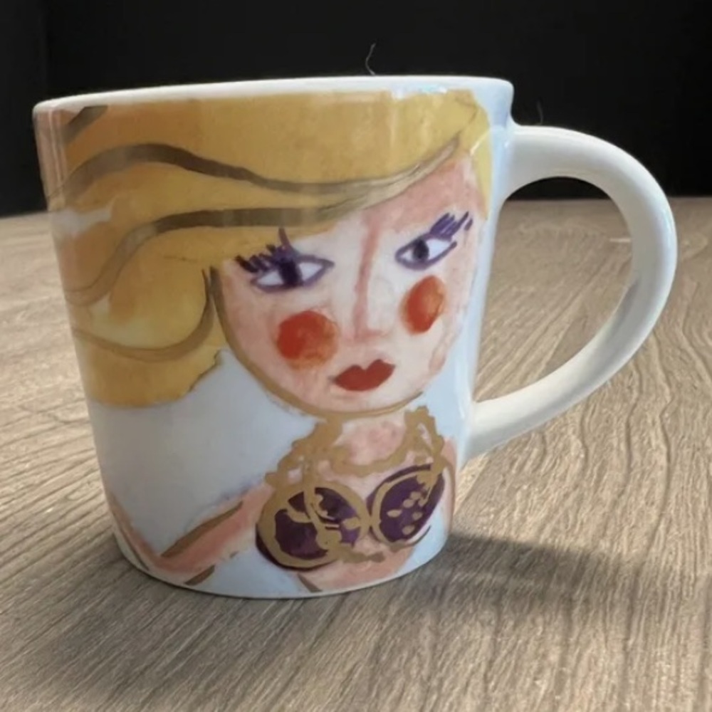 Starbucks 2015 Siren Mermaid Art Demitasse Espresso  Mug Cup 3oz NWOT